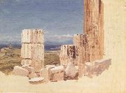 Broken Colunms,View from the Parthenon,Athens, Frederic E.Church